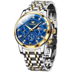 HOME olevs mens watches chronograph waterproof luminous business wrist watch