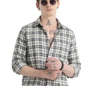 men's cotton casual printed checkered stylish latest shirt for men